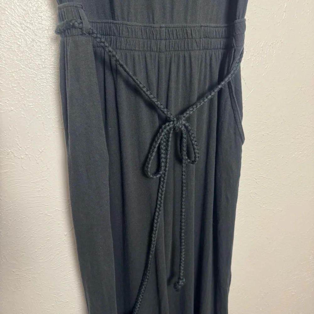Pact French Black Organic Cotton Linen Jumpsuit - Picture 8 of 13